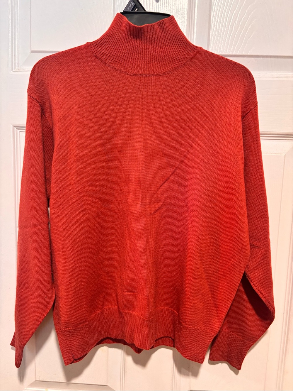 J. Crew Orange-Red Turtleneck Sweater 100% lambswool